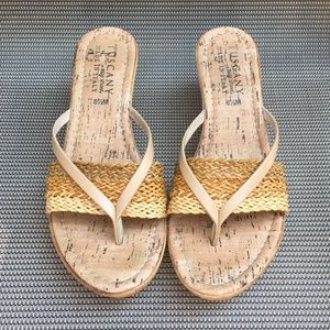 Tuscany by Easy Street Wedge Sandals Size 8 1/2 M